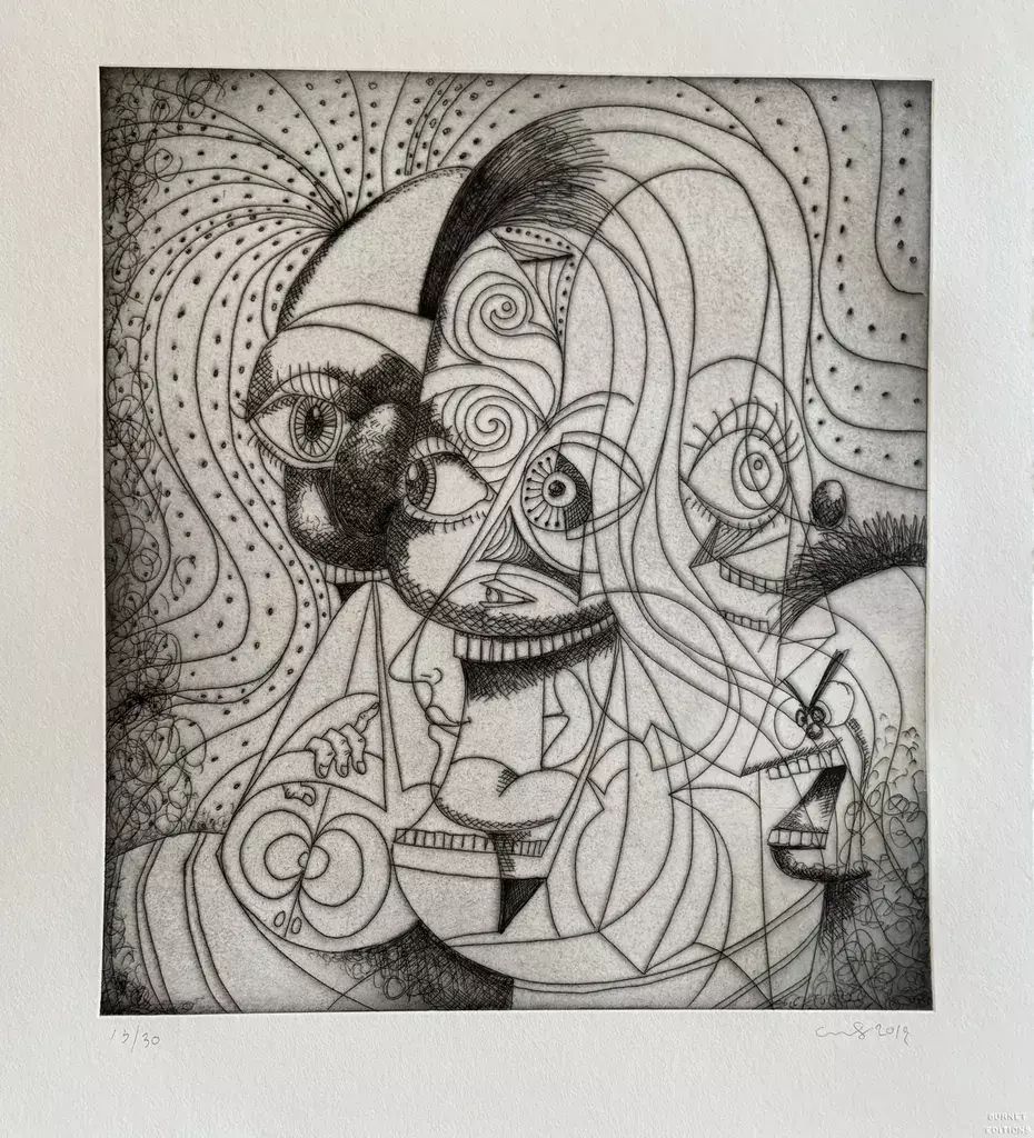 Etching by George Condo